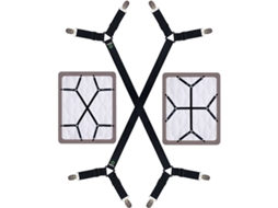 Prendedores De Lençol Clipes Cruzados E Elásticos Para Lençol, Conjunto Com 2 Unidades, Preto Aquaforge