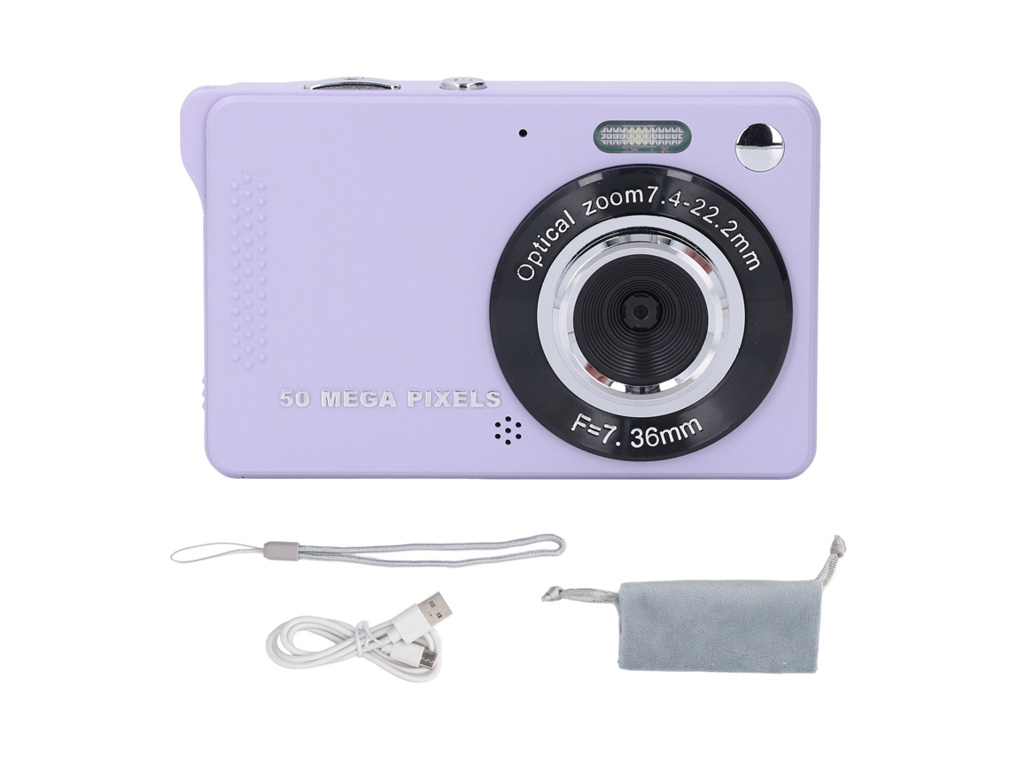 50mp Digital Camera 1080p 2.8 Inch Screen Autofocus Electronic Image Stabilization Pocket Digital Camera Purple LAXISCREED