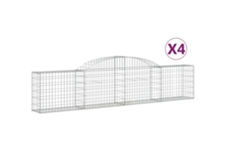Gabion Basket, Gabion Baskets Vidaxl Prateado Ferro (300 X 30 X 60/80 Cm)