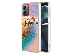 Capa Para Celular Motorola Moto G14 Em Tpu Com Revestimento Eletrolítico Imd