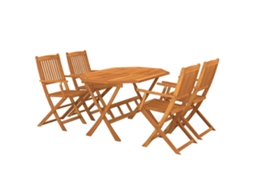 Dining Set, Dining Sets Vidaxl Marrom Madeira De Acácia (n/a)