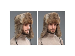 2026 gorro de Invierno Ruso de Piel de Conejo Con Aletas para Oídos Trapper Xlw Regalo para Hombres S Caqui