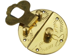 Fecho Redondo De Latão Para Caixa De Joias, 3 Cm, Dourado | Estilo Retrô Antigo
