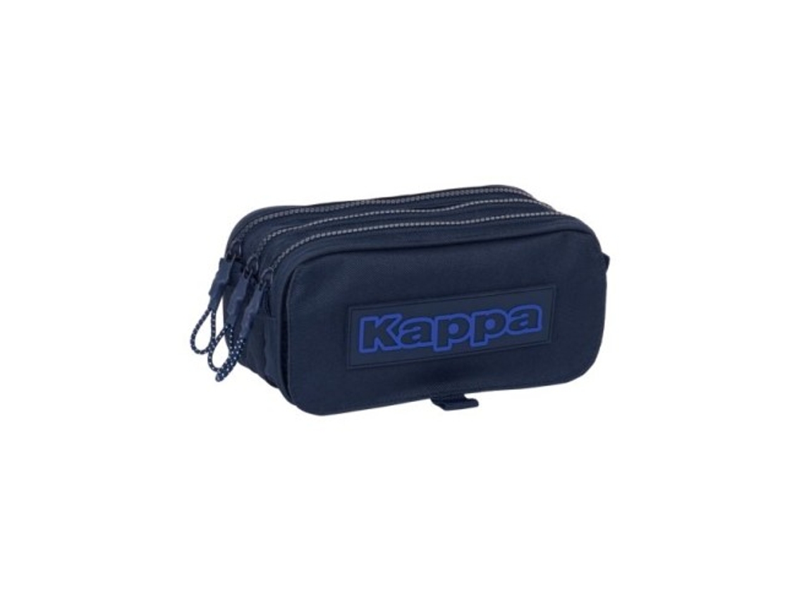 Estojo Triplo Lápis Grande Kappa Azul Noite 21,5x1x8cm Safta