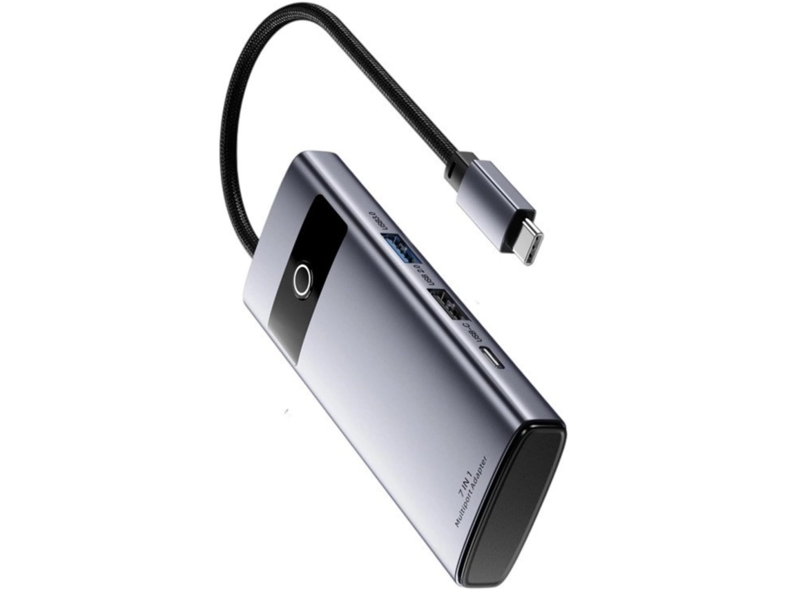 Hub Usb-c 6/7/8 Em 1 Para Hdtv 4k, Pd100w, Com Ethernet, Tablets E