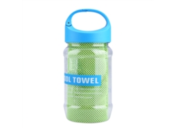 Toalha Refrescante Super Absorvente e Respirável com Garrafa de Armazenamento para Esportes (verde Claro)