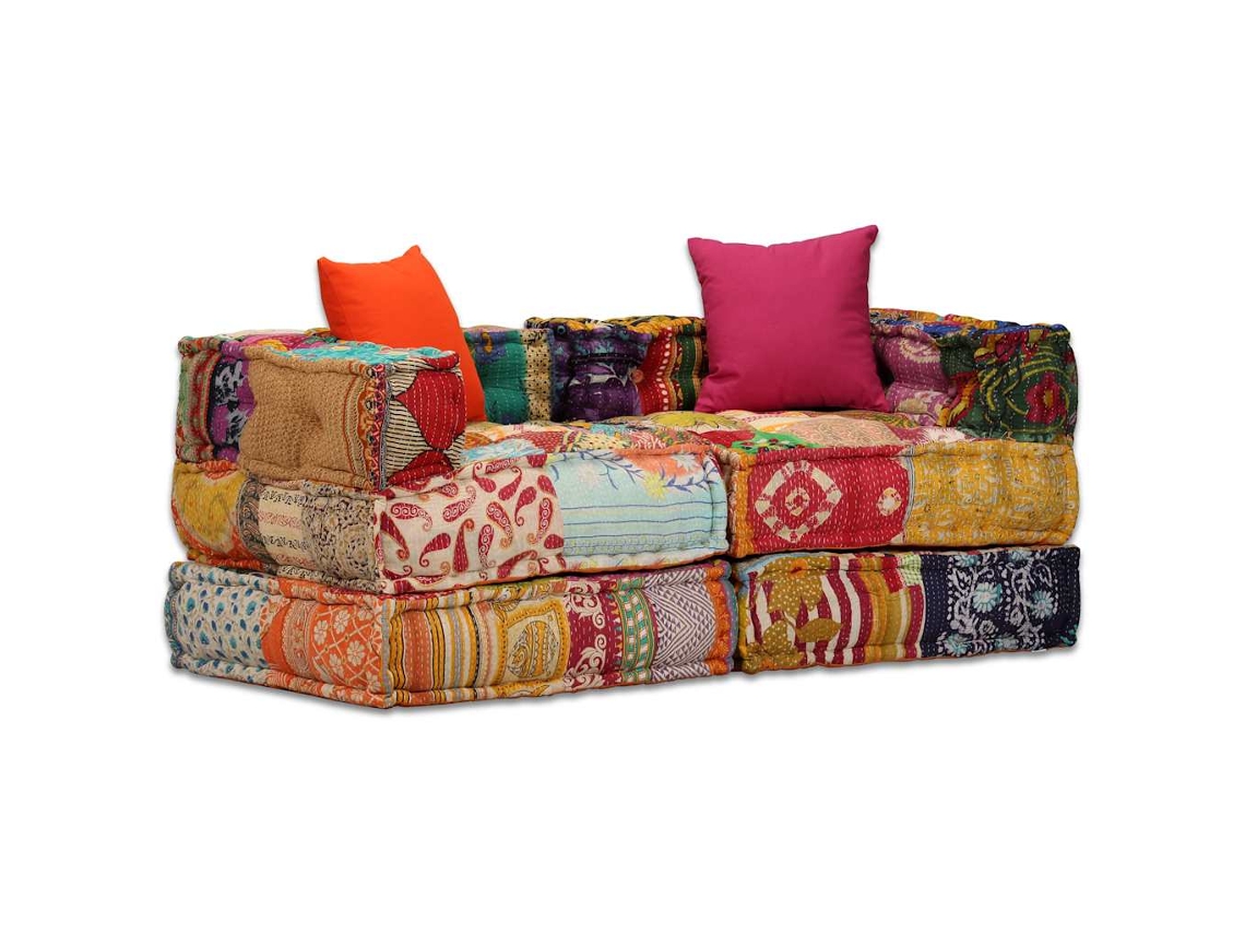 Pouffe, Pouffes Vidaxl Multicolor Tecido (n/a)