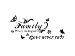 Adesivo de parede removível da família Yctze para decoração de casa, ideal para quarto e sala de estar. Adesivo elegante.