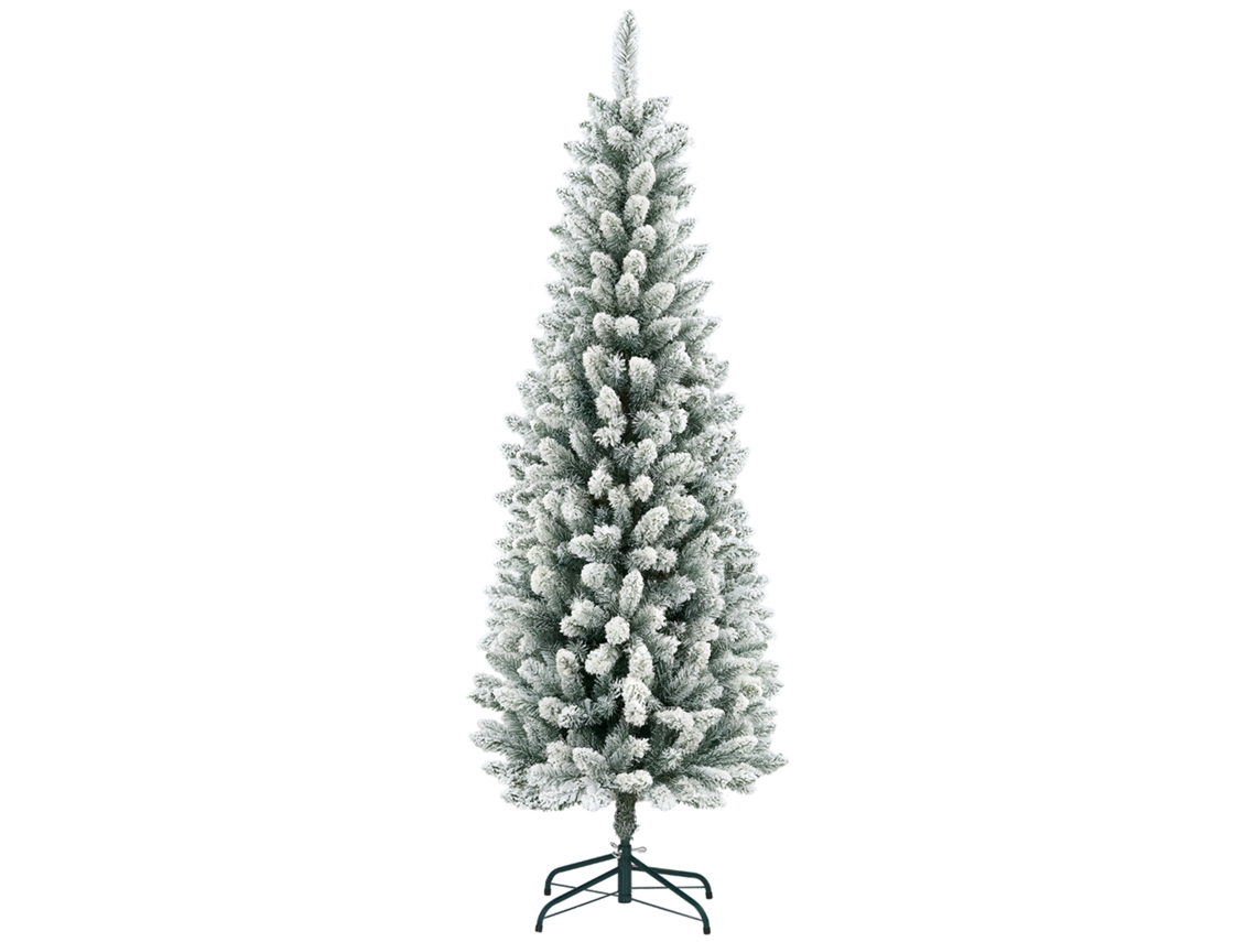 Árvore de Natal Artificial Coberta Neve 180 Cm com 479 Ramos e Suporte Metal Árvore Natalícia para Sala Interior Verde FYNTERA EUROPA