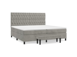 Box Spring Bed, Box Spring Beds Vidaxl Cinzeto Veludo (200 X 200 Cm)