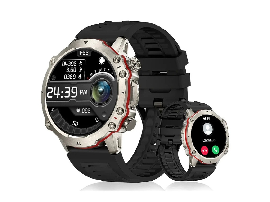 Smartwatch Fw09 Corpo Em Titânio De Grau Militar Masculino Prata Bestvite