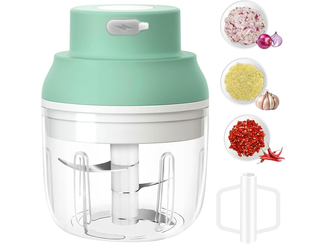 Picador De Alho Elétrico 250ml Mini Picador De Vegetais Picador De Cebola Para Gengibre Pimentão Verde Yunzii
