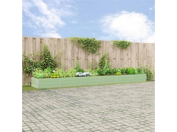 Vidaxl Floreira Verde Pastel 580 X 100 X 45 Cm Aço Galvanizado