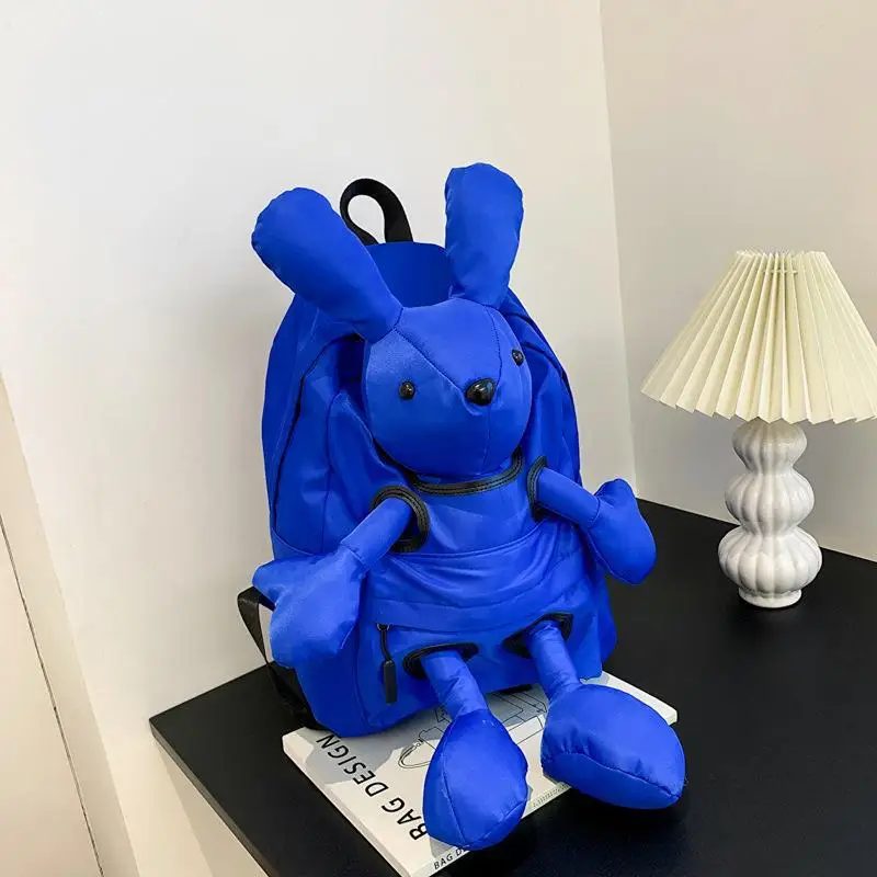 (799-azul) Mochila Fofa De Coelho, Design Estiloso De Desenho Animado 3d, Bolsa Feminina Leve