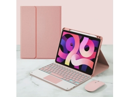 Lurelia Capa Com Teclado Bluetooth Para Ipad Air 5 10.9 Com Teclado E Rato Retroiluminados