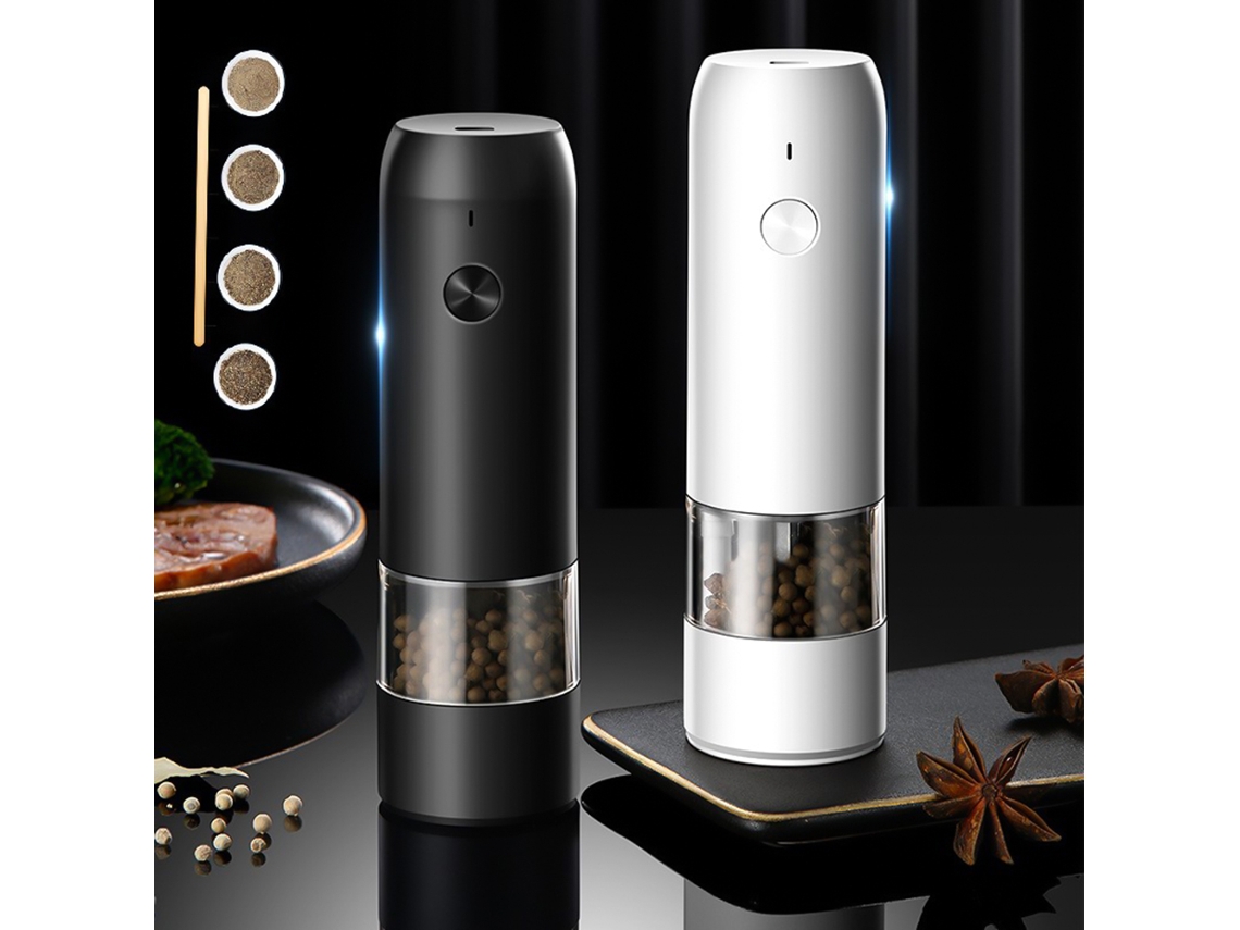 Moinho Elétrico LAXISCREED 6 Velocidades Sal Pimenta Usb
