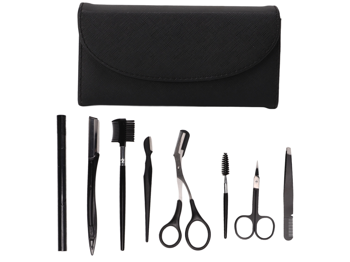 Kit De Belleza Para Cejas 8 Piezas Acero Inoxidable Anti-óxido Con Bolsa De Almacenamiento Herramientas Profesionales De Cejas