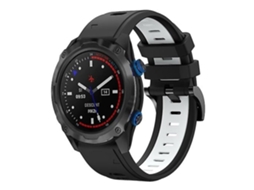 Pulseira De Relógio Garmin Descent Mk 2i 26 Mm Preta E Branca Silicone