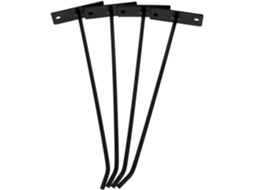 Conjunto De 4 Ganchos Parede Pretos Para Painéis Ferramentas, Resisten