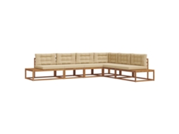 Maison Exclusive - Conjunto De Sofás Para Exterior Natural E Bege