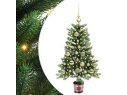 Árvore De Natal Artificial Pré Iluminada Vidaxl Verde Polietileno (90 Cm)