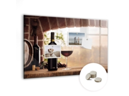Quadro Magnético Garrafas De Vinho Para A Cozinha Espelharte (60x40 Cm)