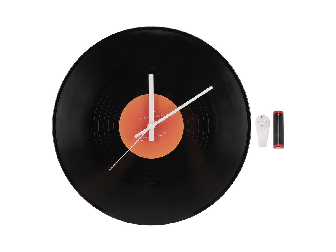 Reloj De Parede Redondo Retro Silencioso 12 Polegadas Operado Por Bateria Laranja Para Cafeterias E Salões