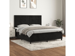 Vidaxl Cama Com Molas/colchão 160x200 Cm Veludo Preto