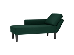 Vidaxl Chaise Lounge C/ Almofada/apoio De Braços Direito Veludo