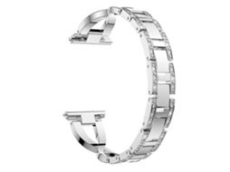 Peça Pulseira De Relógio De Diamante Ajustável Retangular De Prata 22x2,2 Cm Olysi Shop