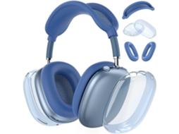 Capa de Silicone para Airpods Max, Tpu Macio À Prova de Choque e Arranhões, Conjunto de 3 Peças. Azul Escuro CZHHMART