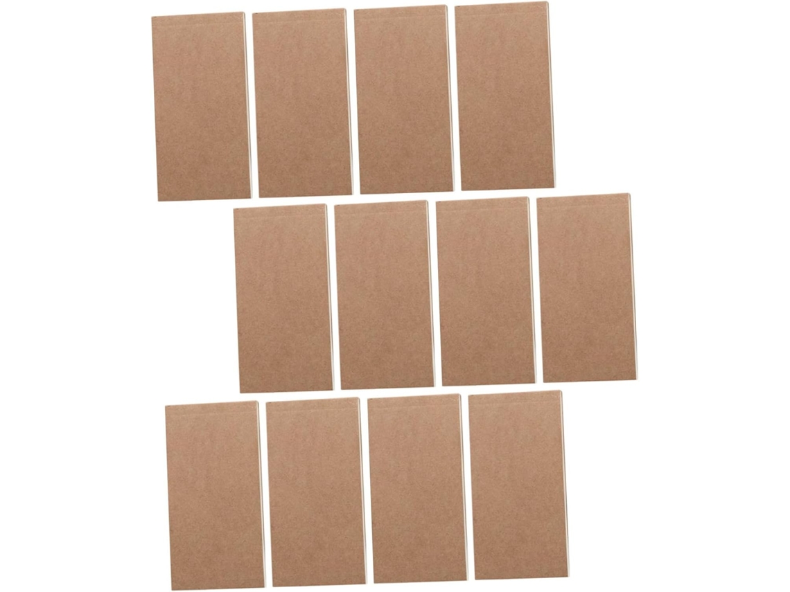 Lote De 12 Blocos-notas Portáteis Multifuncionais Em Papel Kraft Caqui, Formatos Diversos, Mini Cadernetas De