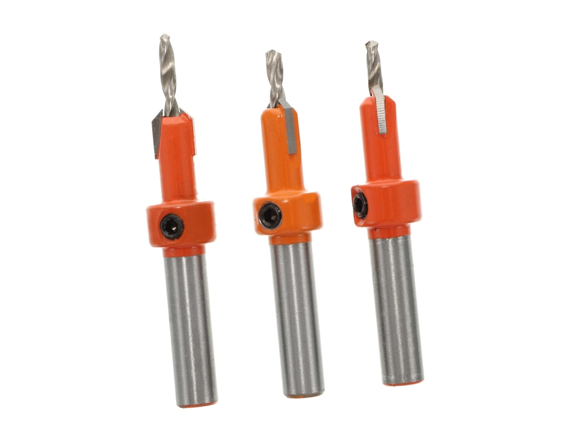 Conjunto De 3 Brocas Para Madeira Para Escarear E Trabalhar Com Madeira, Para Instalação De Parafusos.