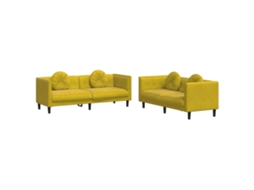 Sofa Set, Sofa Sets Vidaxl Amarelo Veludo (n/a)