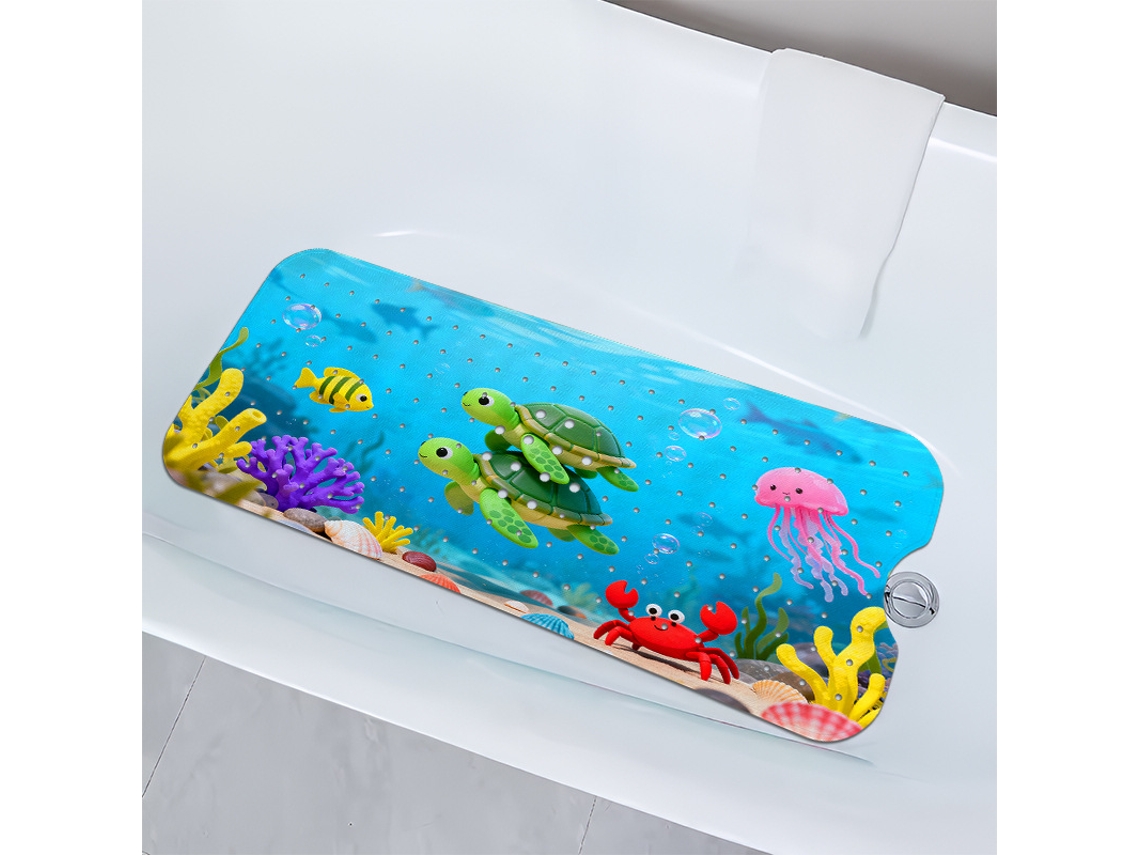 HEXINYIGJLY Tapete de Banho Infantil Antiderrapante 40x100cm Tartaruga