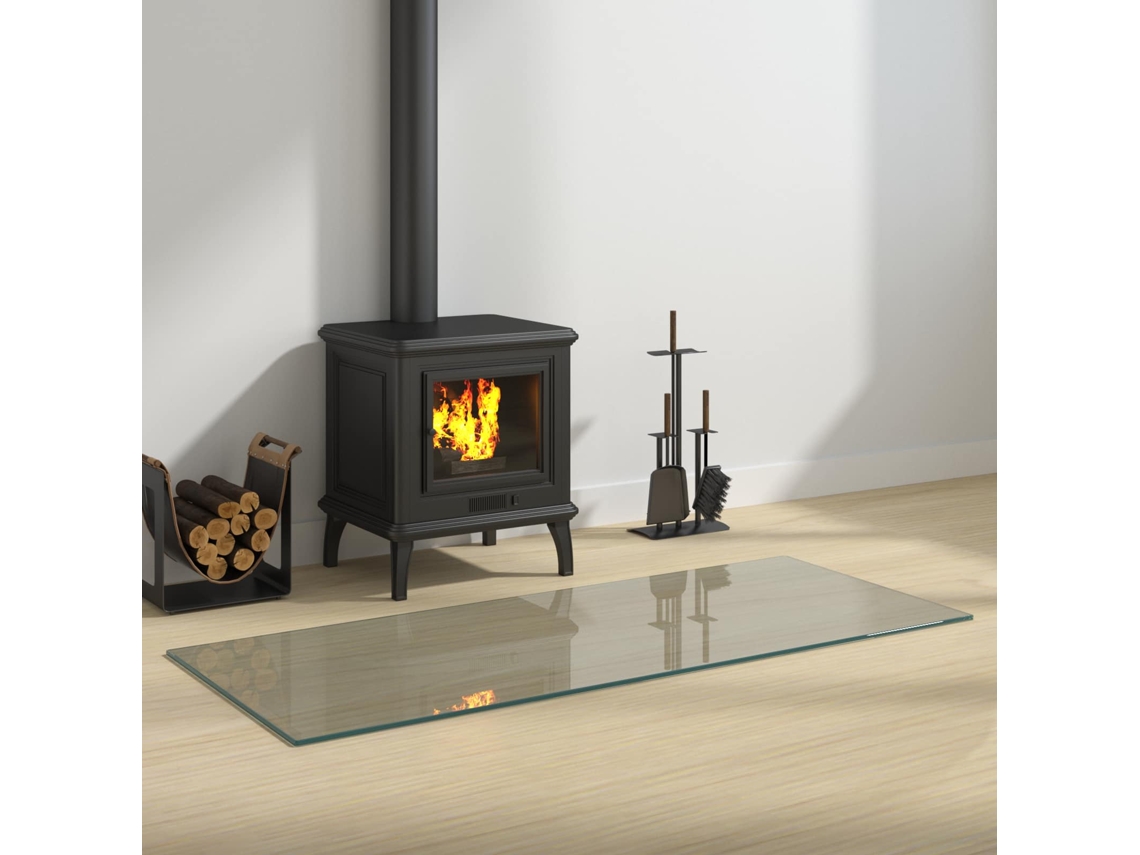 Vidaxl Placa De Vidro Para Lareira Transparente 120 X 50 Cm Vidro
