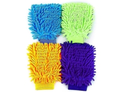 Rebe guante de Lavado de Coches 4 Pack Microfibra Chenille Premium Reutilizable Absorbente Limpieza Sin Raspar