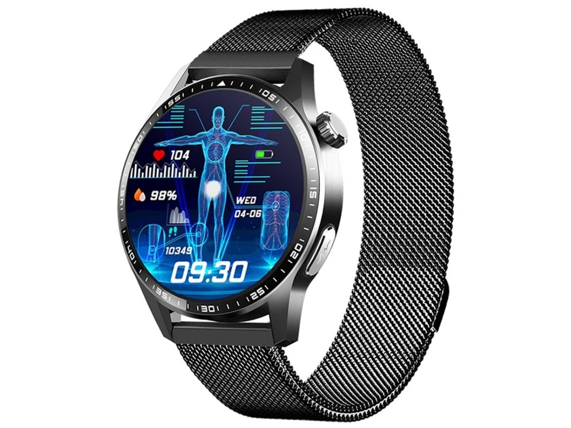 Smartwatch Com Monitoramento De Estresse Ecg Açúcar No Sangue Rastreamento De Ácido Úrico Chamadas Bluetooth Recurso Sos E Modos Esport Yizhood