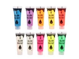 10pcs Pó Fluorescente Para Unhas E Arte Corporal Diy Ferramenta De Pintura Brilhante Em Neon
