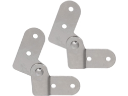Conjunto De 2 Dobradiças Dobráveis Para Móveis Com 2 Painéis, Em Ferro Prateado.
