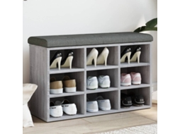 Vidaxl Banco Sapateira 82x32x50 Cm Derivados Madeira Cinzento Sonoma