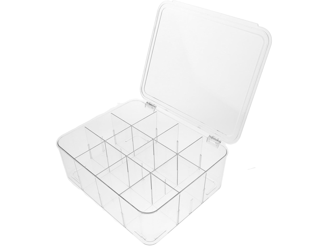 Besportble Caixa Organizadora com Compartimentos e Tampa, Design Elegante Resistente em Plástico para Cartões