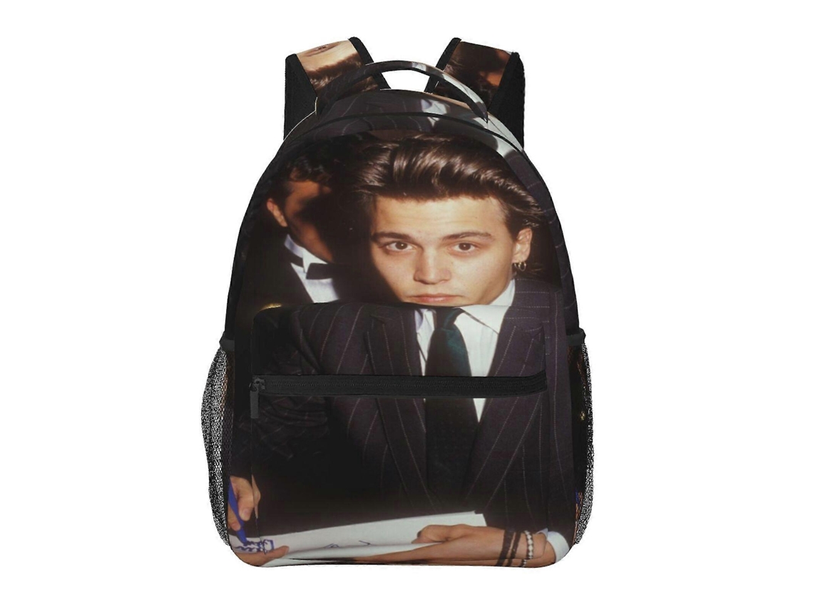 Mochila Johnny Depp B59 Para Estudantes, Resistente E Leve, Impermeável E Com Alça De Ombro Respirável.