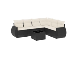 Garden Sofa Set, Garden Sofa Sets Vidaxl Preto Rattan / Vime (n/a)