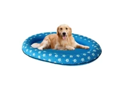 Bote Flutuante Inflável para Cães Piscina de Pet Raft Jogo Água Exterior Seguro 140x96cm