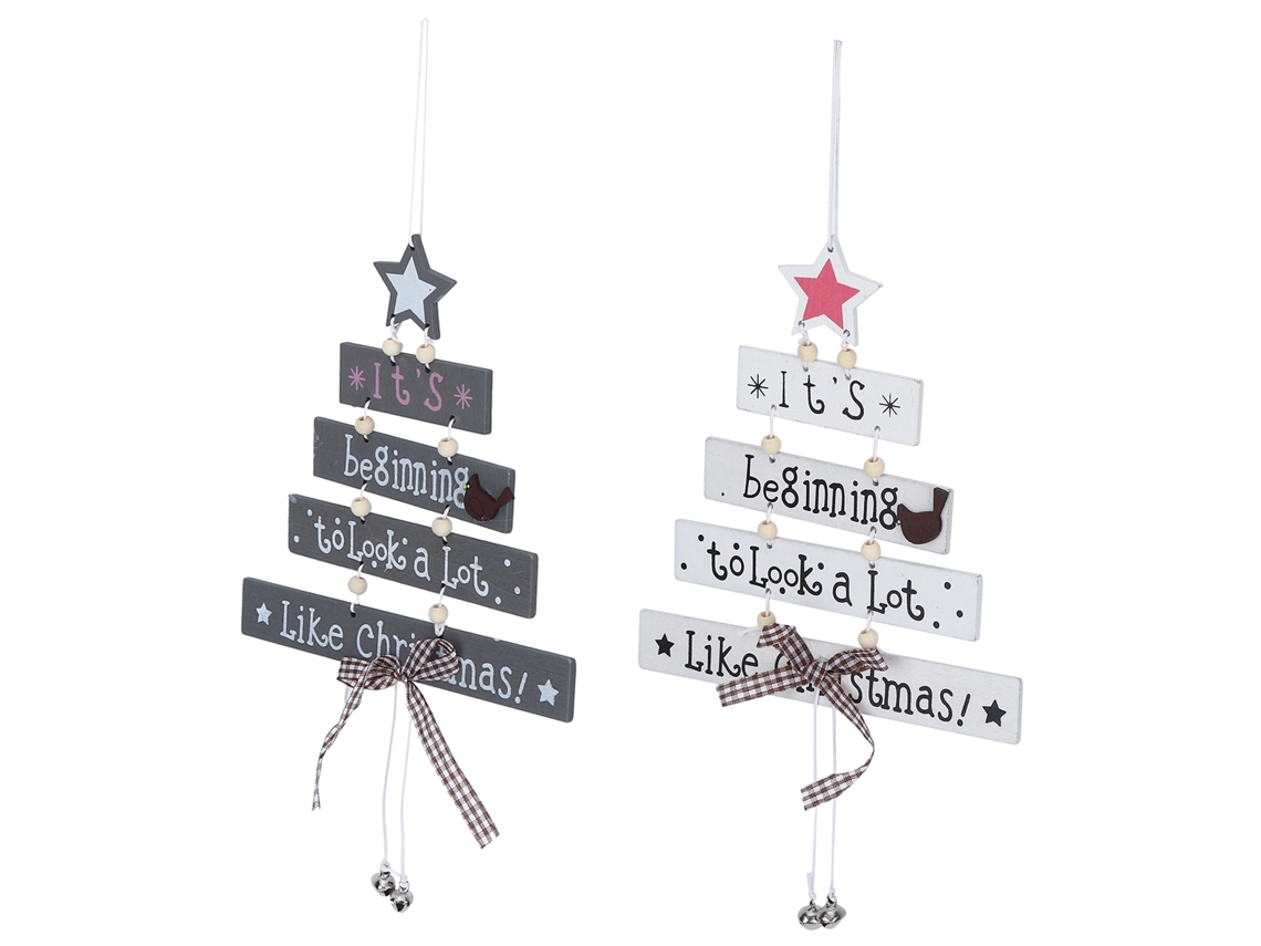 Laxiscreed Conjunto De Pendentes Natal Em Madeira E Letras Para Decoração De Parede E Árvore