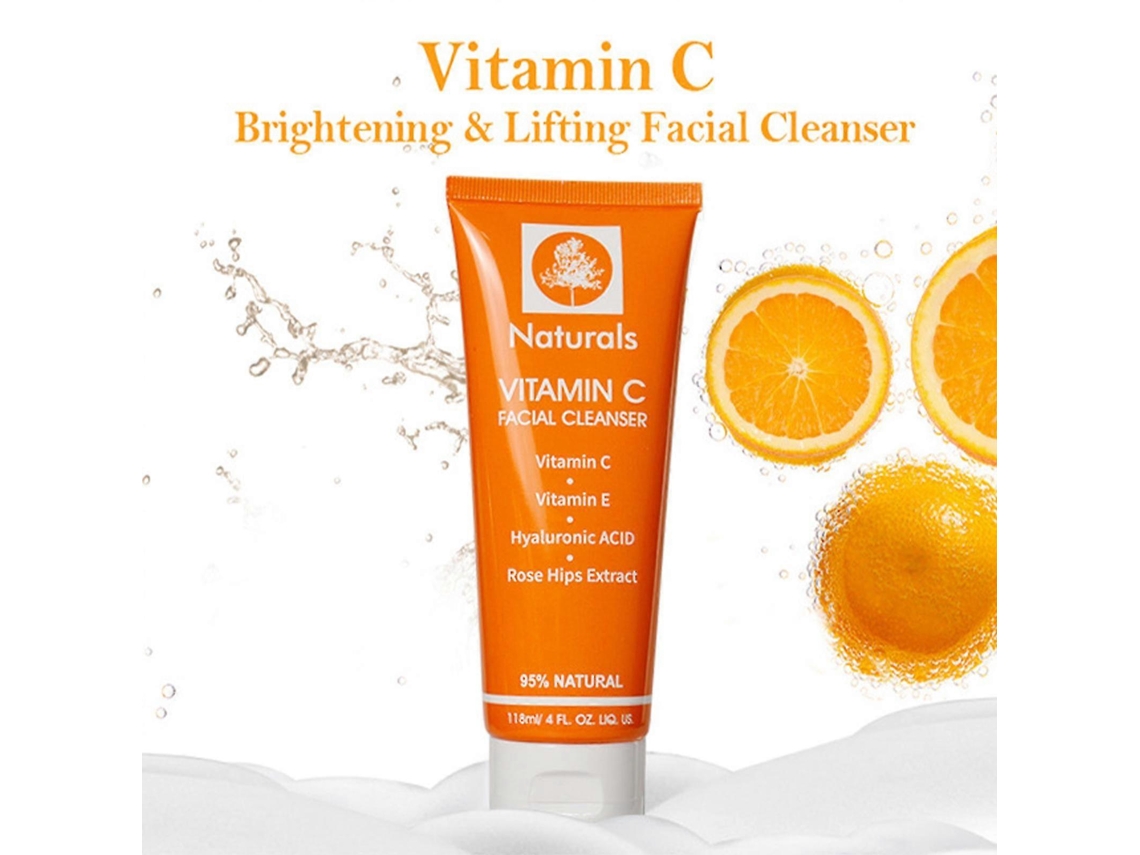 Sabonete Facial Com Vitamina C, Ácido Hialurônico, Óleo De Rosa Mosqueta, Aloe Vera E Vitamina E. Para Uso Diário, Limpa Suavemente Os Poros.
