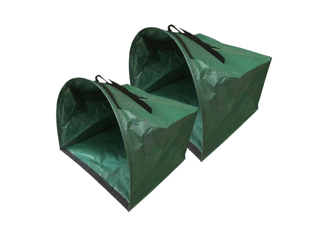 Conjunto de 2 Sacos Grandes Dobráveis ​​para Lixo de Jardim com Design Semicircular Tipo Pá e Alças Reforçadas. GOKOCO