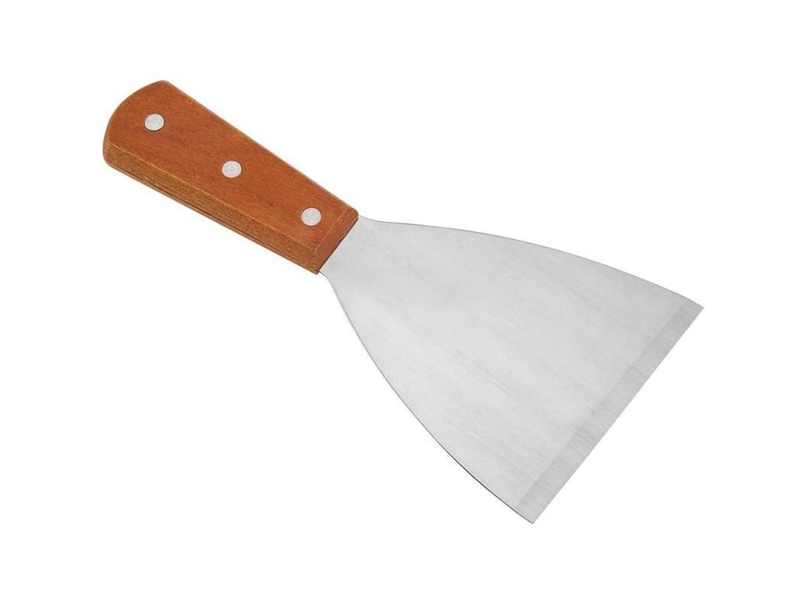 Espátula de aço inox Nova Line, triangular, antiaderente, resistente ao calor | S/MARCA