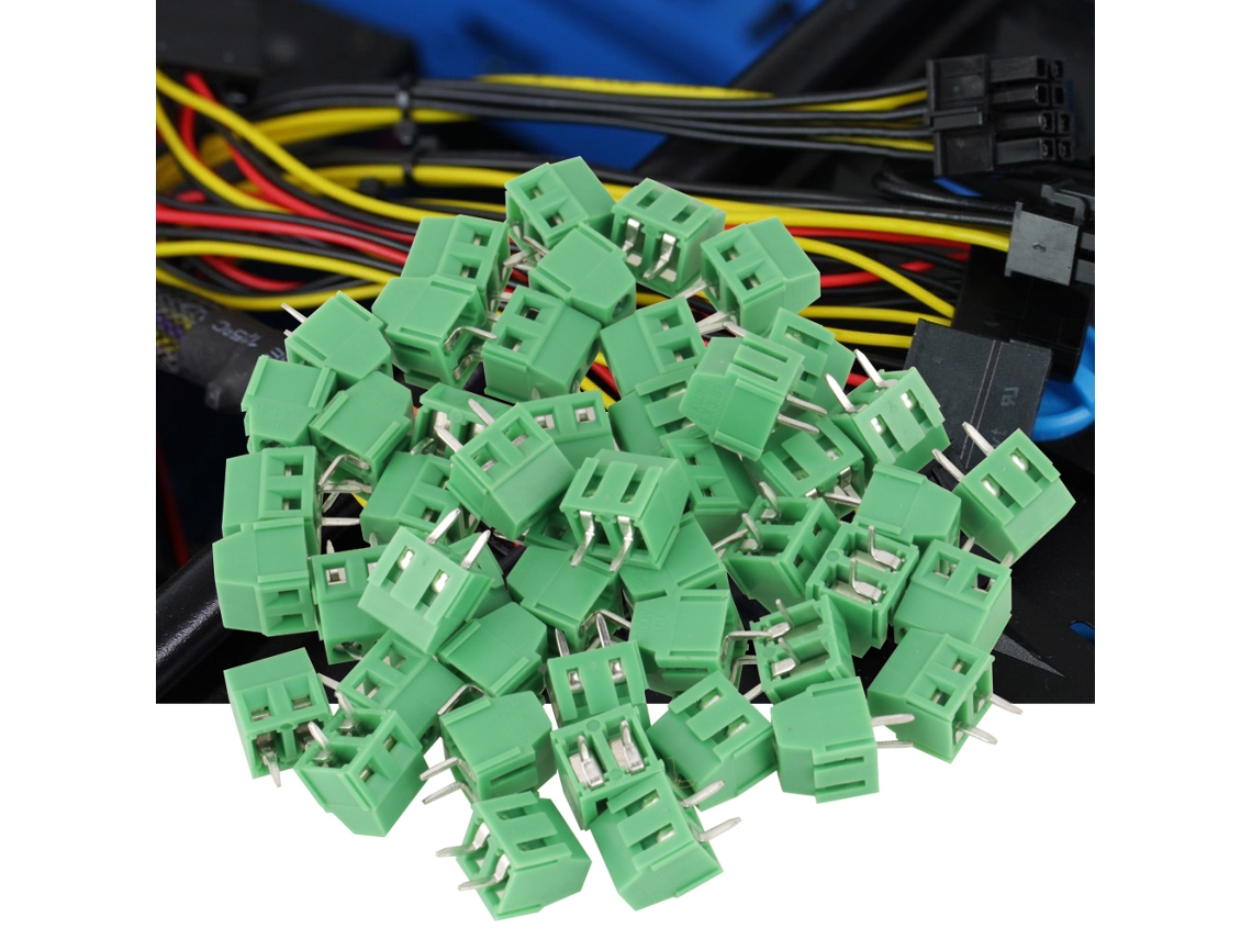 Laxiscreed Conector De Bloco De Terminais De Parafuso Para Pcb, 2 Pinos, 3.81mm De Passo